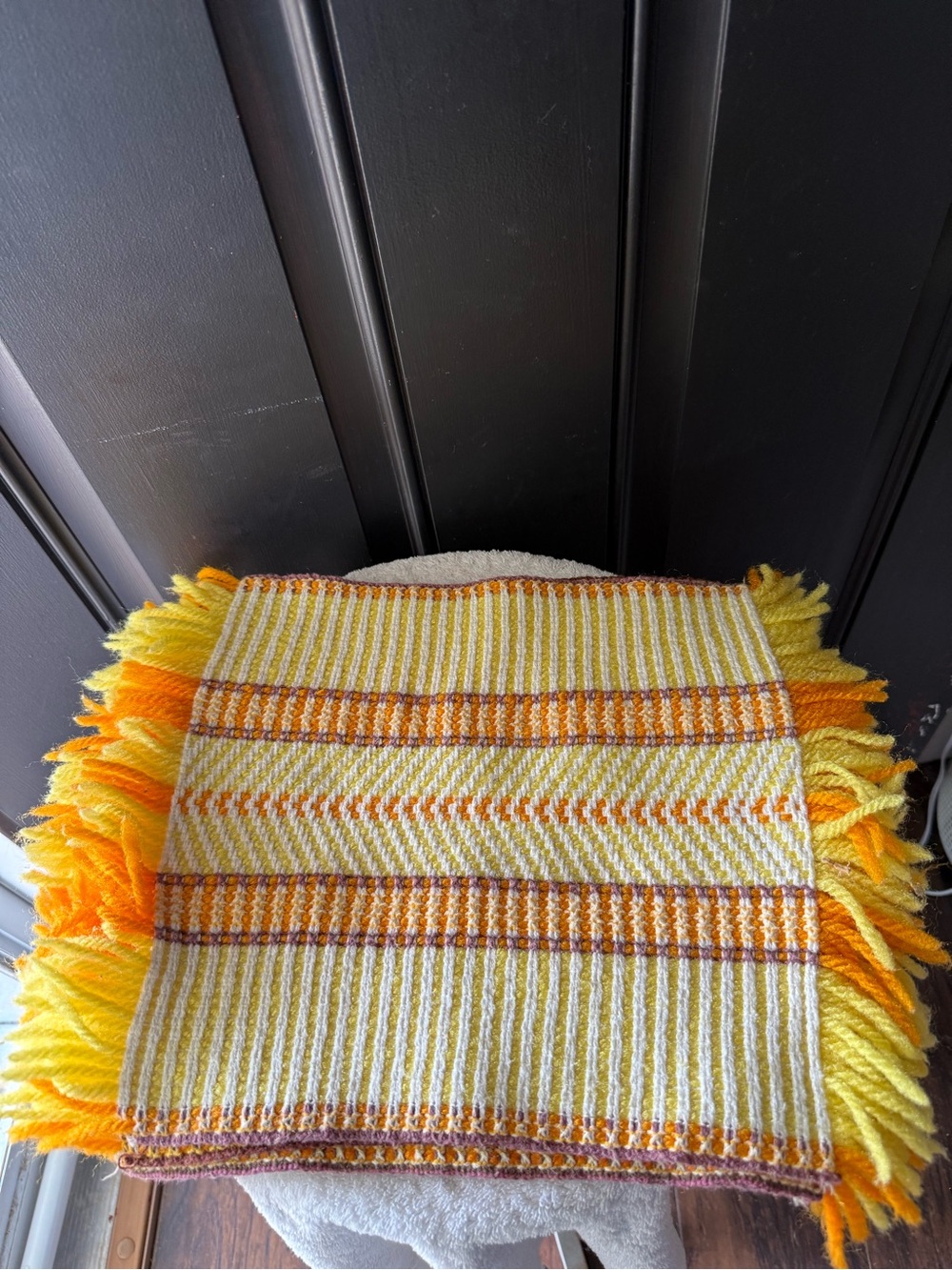 Vintage Handmade Crocheted Fringed Placemats Set of 4 - Picture 1 of 3